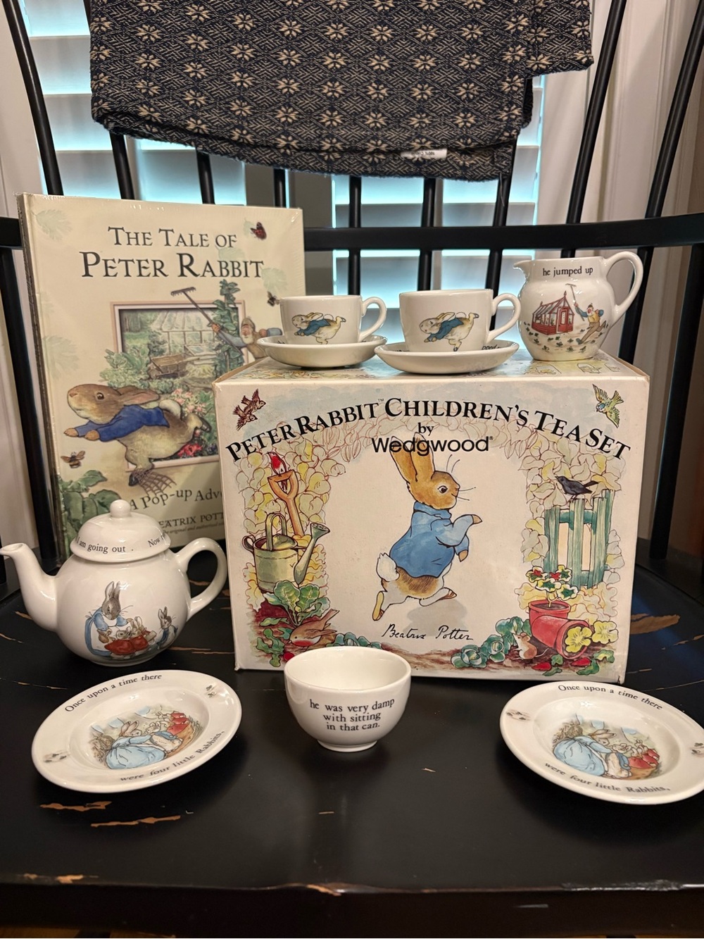 Rare Wedgwood Peter Rabbit Tea Set – White with Blue and Multi-Color Accents